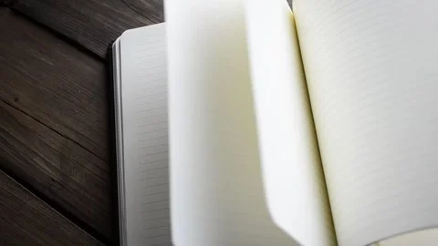 Flip through the pages of a notebook. Stock Footage 201666341