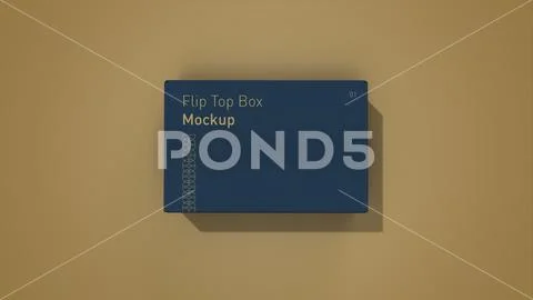 Flip Top Box Package PSD Mockup PSD-sjabloon