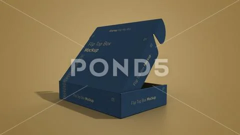 Flip Top Box Package PSD Mockup PSD Template