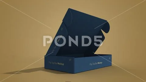 Flip Top Box Package PSD Mockup PSD-sjabloon