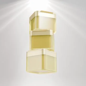 Flip Top Cap Cosmetic Jars With Tweezer mockup, k-beauty skincare toner pad Stock Illustration
