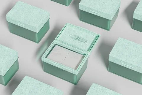 Flip top cap moisturizing toner pads packaging mockup Illustrazione stock