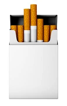 Flip-top hard cigarette pack Ilustración de archivo