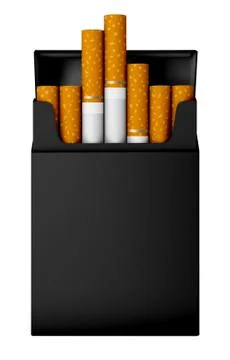 Flip-top hard cigarette pack Stock Illustration