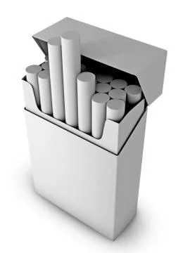 Flip-top hard cigarette pack Stock Illustration