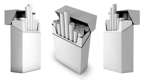 Flip-top hard cigarette pack Ilustración de archivo