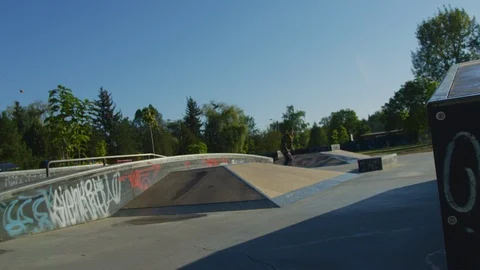 Flip trick in a jump Stock Footage 100054407