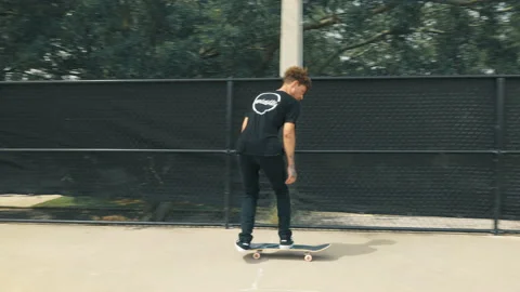 Flip Trick At A Skatepark Video stock 168023224