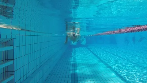Flip turn SloMo frontal Video stock 111419319