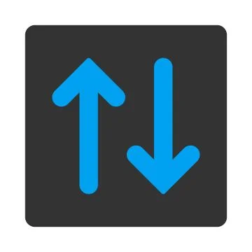 Flip Vertical flat blue and gray colors rounded button 스톡 일러스트