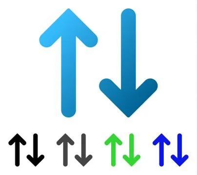Flip Vertical Flat Gradient Icon イラスト素材