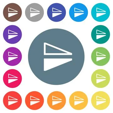 Flip vertical flat white icons on round color backgrounds Stock Illustration