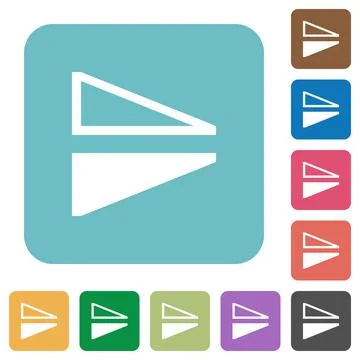 Flip vertical rounded square flat icons Illustrazione stock