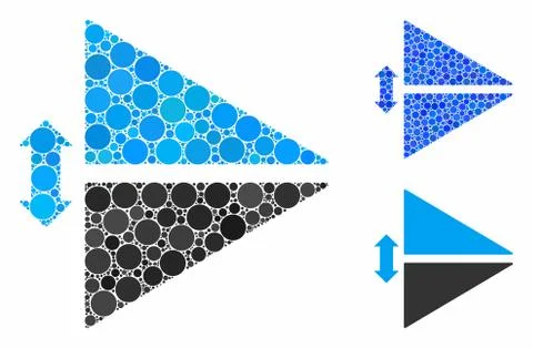 Flip vertically Mosaic Icon of Circle Dots 스톡 일러스트