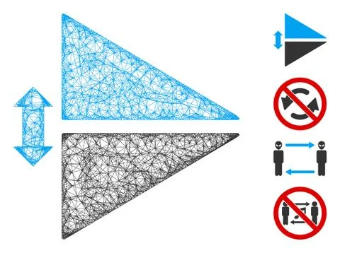 Flip Vertically Web Vector Mesh Illustration Stock Illustration