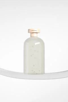Flipcap cosmetic bottle mockup, translucent lotion sqeeze bottle Stock Illustration