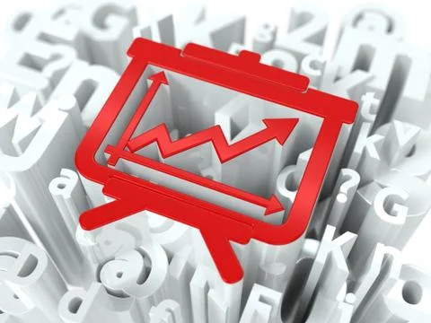 Flipchart on Alphabet Background. Stock Illustration