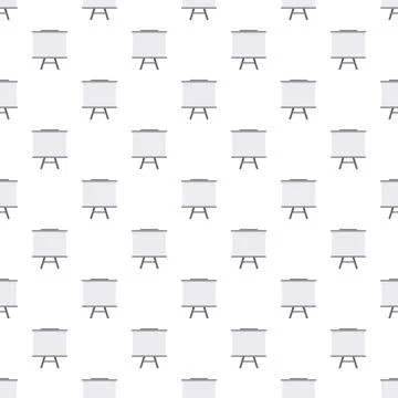 Flipchart blackboard whiteboards seamless pattern on background Illustrazione stock