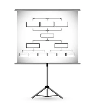 Flipchart in classroom illustration design over a white background Stock Illustration