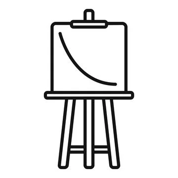 Flipchart with decreasing graph presenting business results Stock Illustration