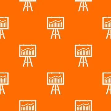 Flipchart with marketing data pattern seamless Stock Illustration