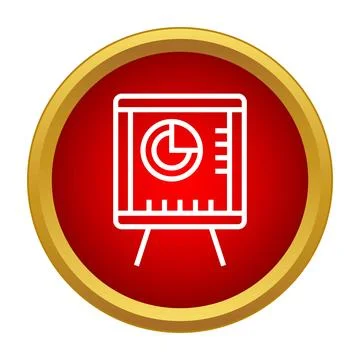 Flipchart statistics icon presenting data analysis board イラスト素材