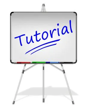 Flipchart Tutorial Illustrazione stock