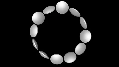 Flipped greyscale button Stock Footage 98225455