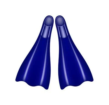 Flippers in blue design Stock Illustration