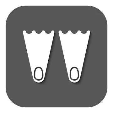 The flippers icon. Diving symbol. Flat Stock Illustration
