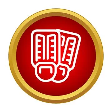 Flippers icon representing diving and water sports Stock Illustration