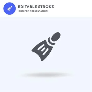 Flippers icon vector, filled flat sign, solid pictogram isolated on white, logo Illustrazione stock