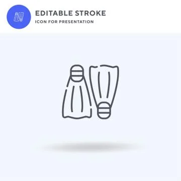 Flippers icon vector, filled flat sign, solid pictogram isolated on white, logo イラスト素材