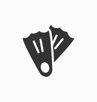 Flippers icon vector sign Stock Illustration