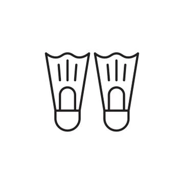 Flippers icon vector on white background Stock Illustration