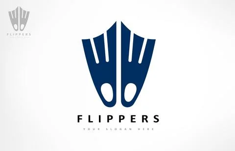 Flippers logo vector. Diving design. Stock Illustration