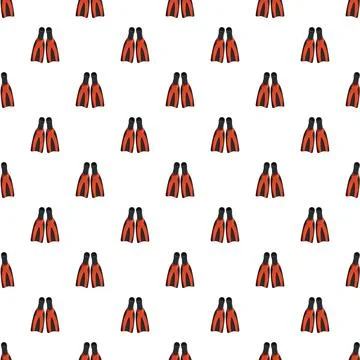 Flippers seamless pattern for diving and swimming activities イラスト素材