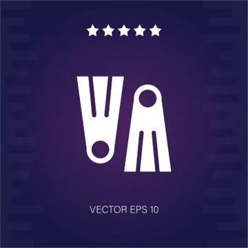 Flippers vector icon Stock Illustration