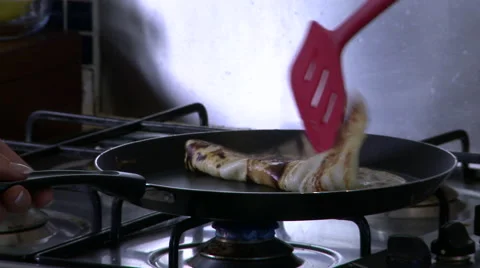 Flipping and Serving up a Pancake Stock Footage 59352804