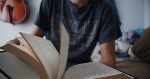 Flipping Book Pages Stock Footage 141553693