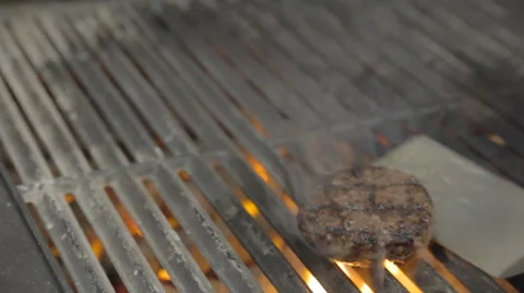 Flipping A Burger Stock Footage 41919404