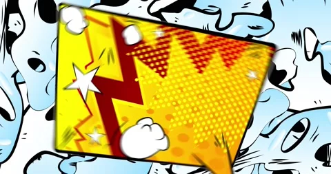 Flipping Comic Book Speech Bubble Stock Footage 165576329