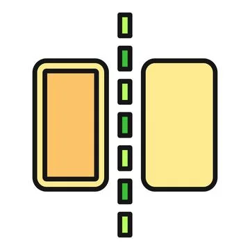 Flipping document icon representing graphic design element Stock Illustration