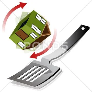 Flipping a house Stock Illustration