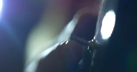 Flipping kill switch on guitar Stock Footage 89640355