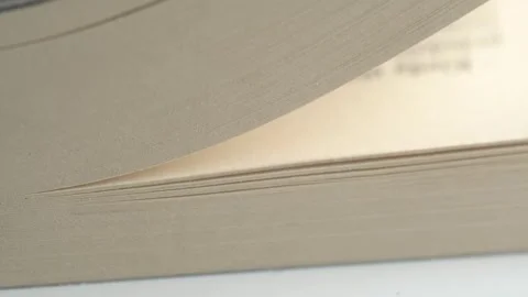  Flipping pages of a book, close-up, macro shot. Stock Footage 263190919