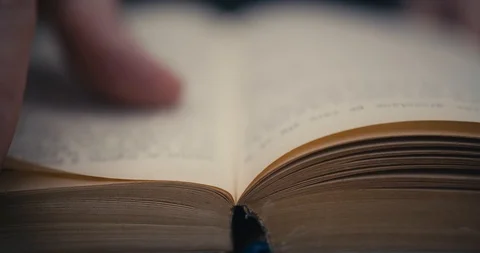 Flipping pages on an old book. Stock Footage 100325724