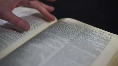 Flipping pages on an old book. Stock Footage 170874473