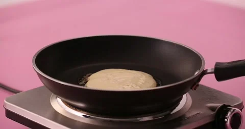 Flipping the pancake 2 Stock Footage 132147864