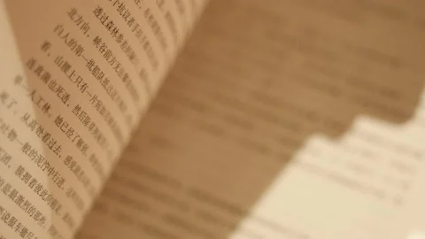 Flipping through the book action flipping the book learning to read Video stock 230228833